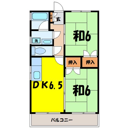 渡辺レジデンス（高崎市新町）の物件間取画像